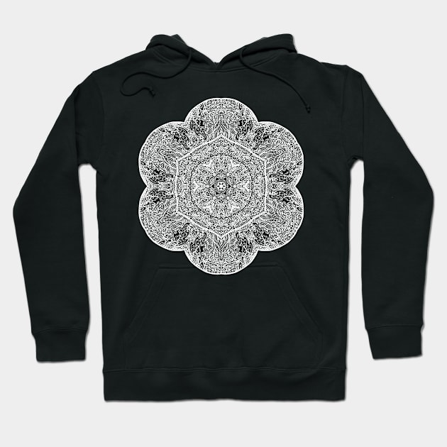 Forest Mandala - White Lace Hoodie by ElviraDraat